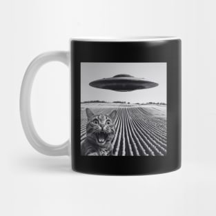 Cat Taking A Selfie With The UFO Mug